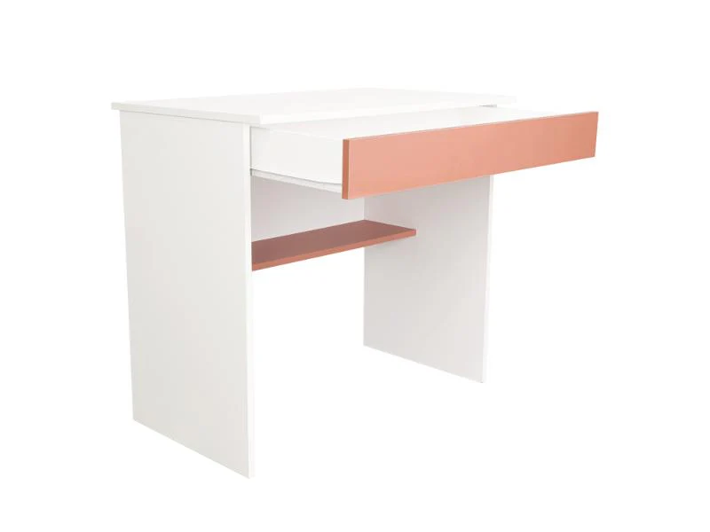 ESCRITORIO, COLIMA, BLANCO Y ARUPO, CON ENTREPAÑOS Y CAJON - Image 8