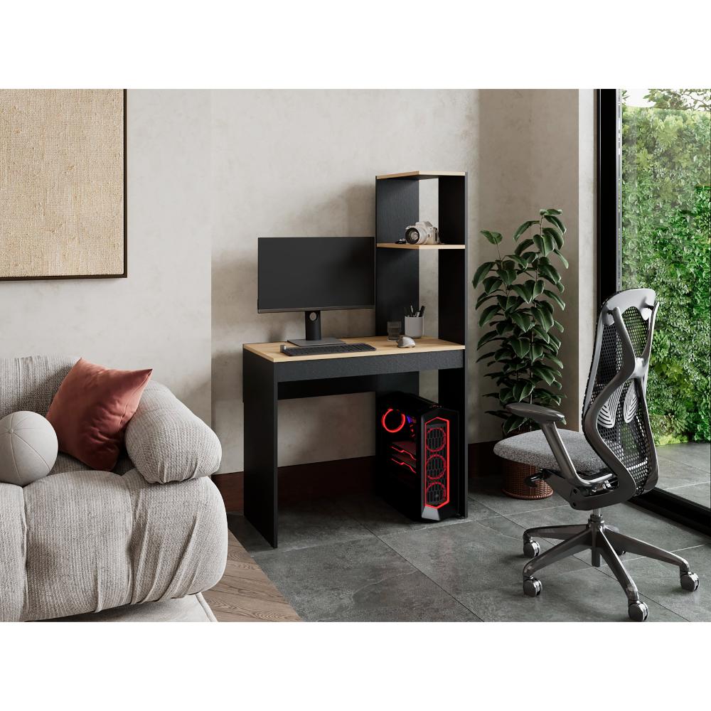 ESCRITORIO DELPH, FRESNO EUROPEO Y WENGUE, CON ESPACIO DERECHO PARA UBICAR OBJETOS DECORATIVOS - Image 3