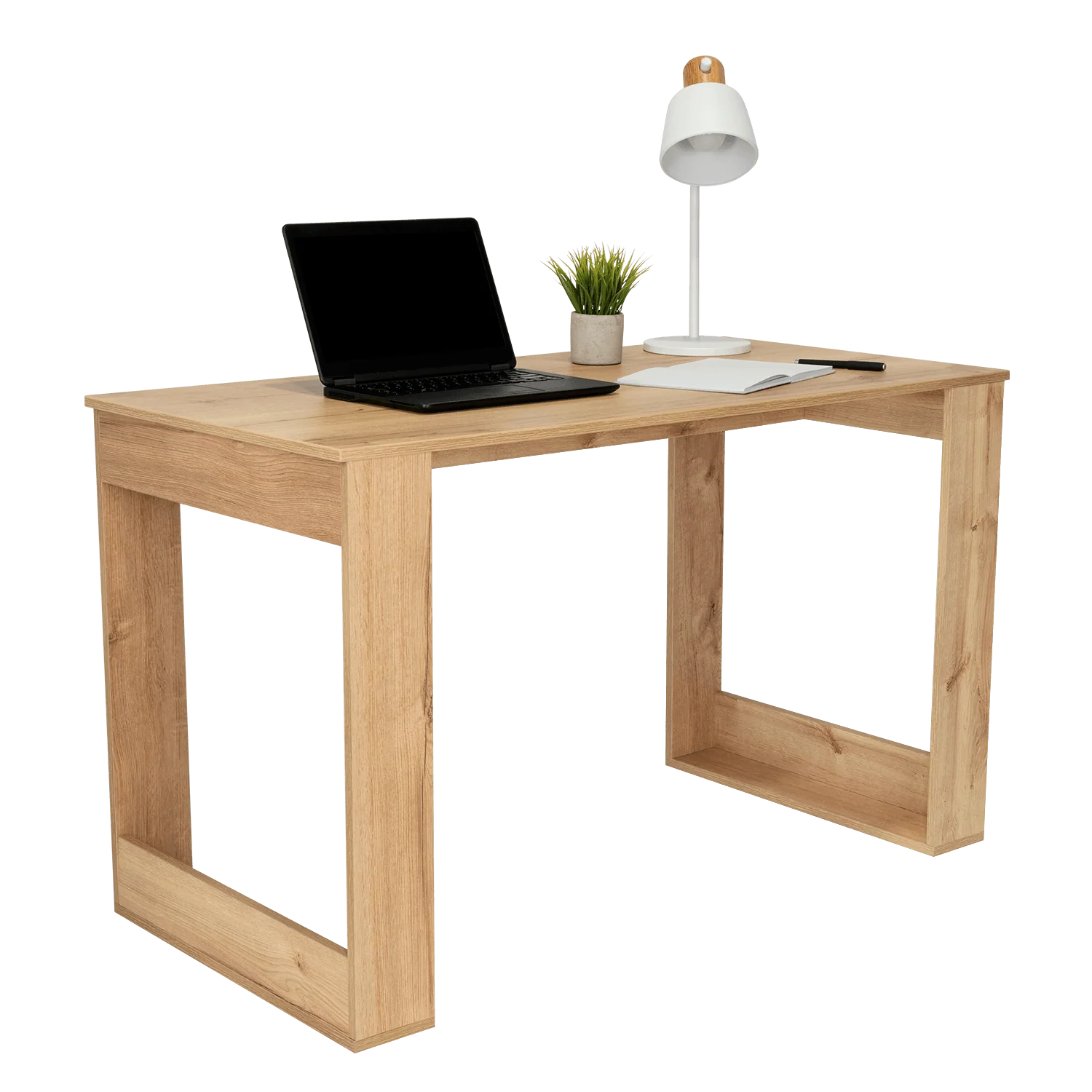 ESCRITORIO ELORA, CAFÉ CLARO, IDEAL PARA ESPACIOS DE TRABAJO ZF