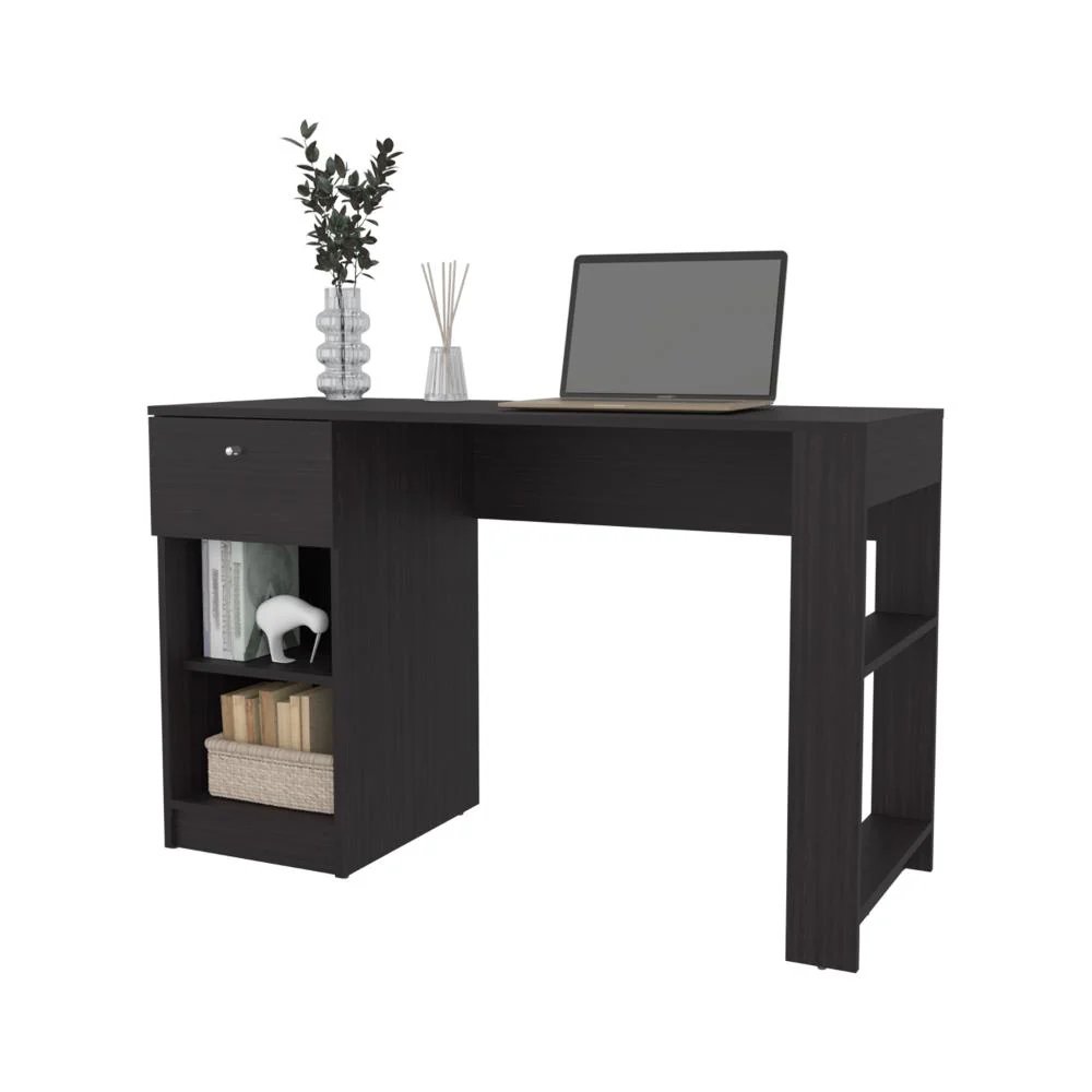 ESCRITORIO ESMERY, WENGUE, CON UN CAJÓN Y FACIL ARMADO ZF
