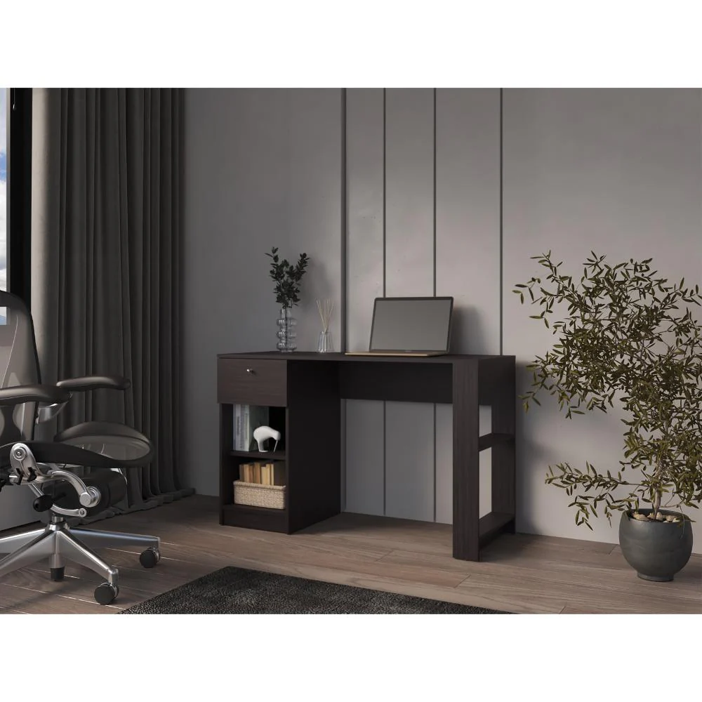 ESCRITORIO ESMERY, WENGUE, CON UN CAJÓN Y FACIL ARMADO ZF - Image 3