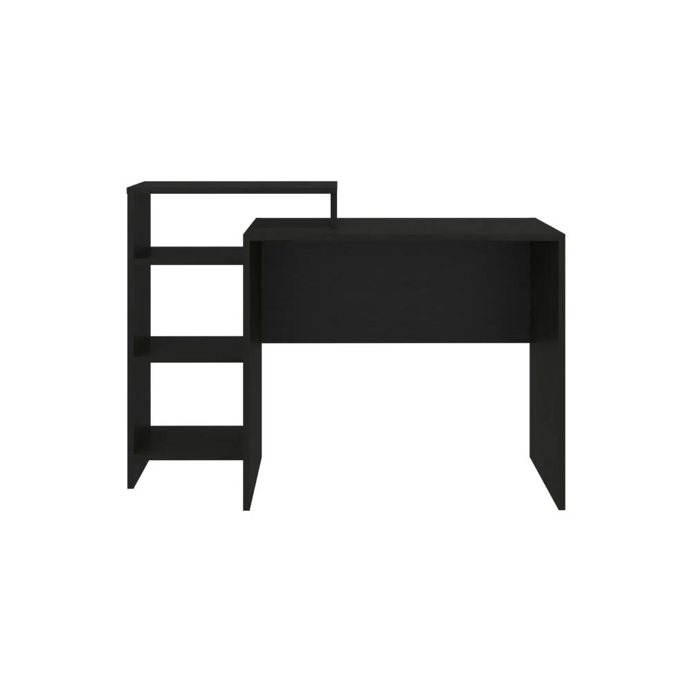 ESCRITORIO ESTELAR PLUS, NEGRO, CUENTA CON TRES ENTREPAÑOS LATERALES - Image 4