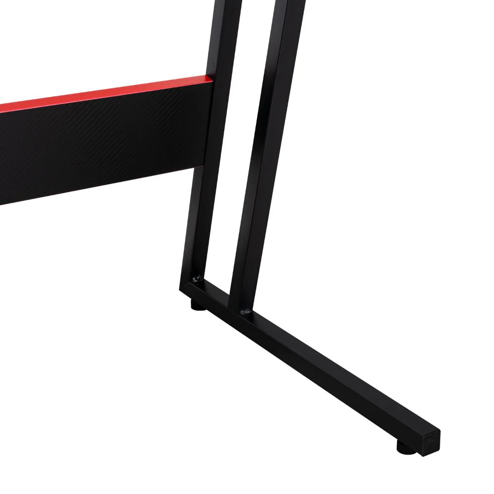ESCRITORIO GAMER EN L, NEGRO Y ROJO, CUENTA CON ESPACIO PARA MAS DE UNA PANTALLA - Image 8