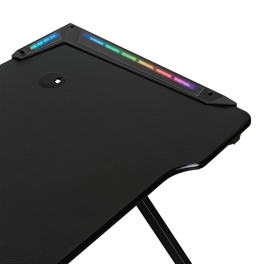 ESCRITORIO GAMER GALACTIC, NEGRO, ESTRUCTURA METALICA Y LUZ LED - Image 10
