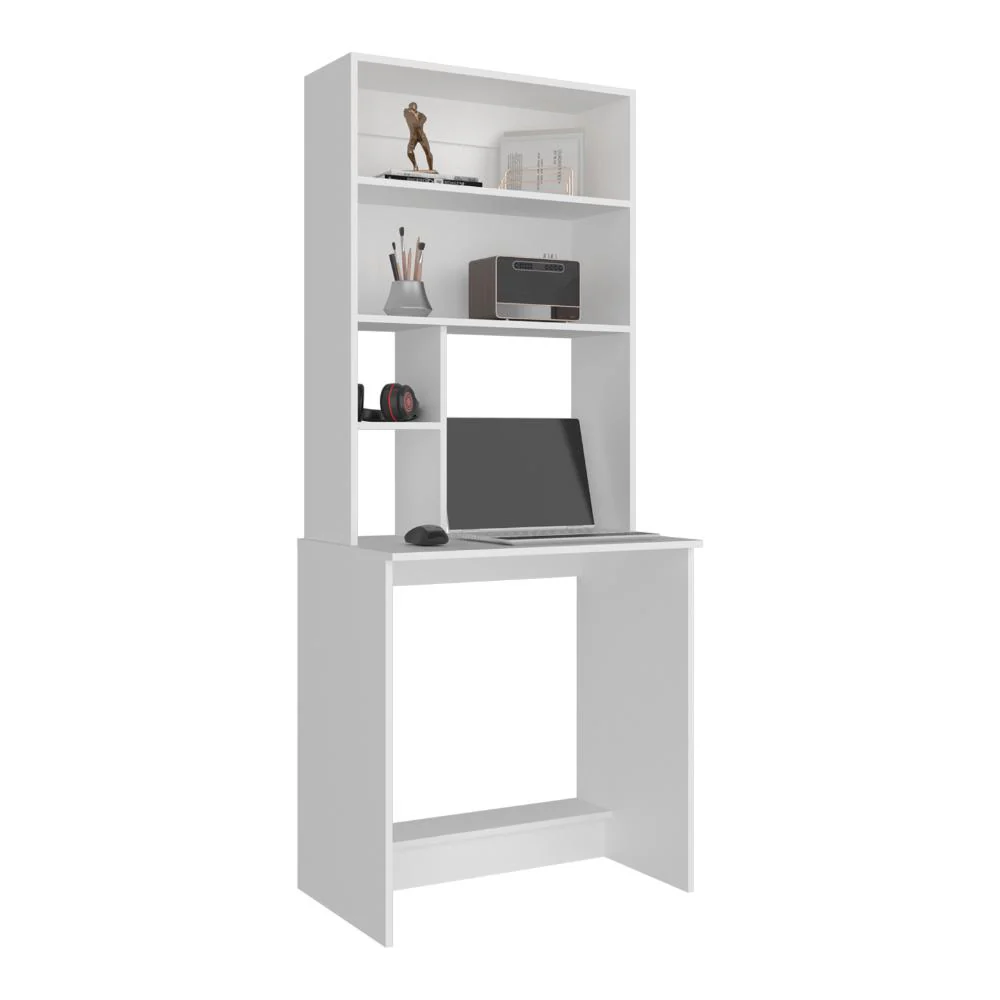 Escritorio Hucth, Kronos Blanco, con Un Cajón Deslizable y Puerta Batiente ZF