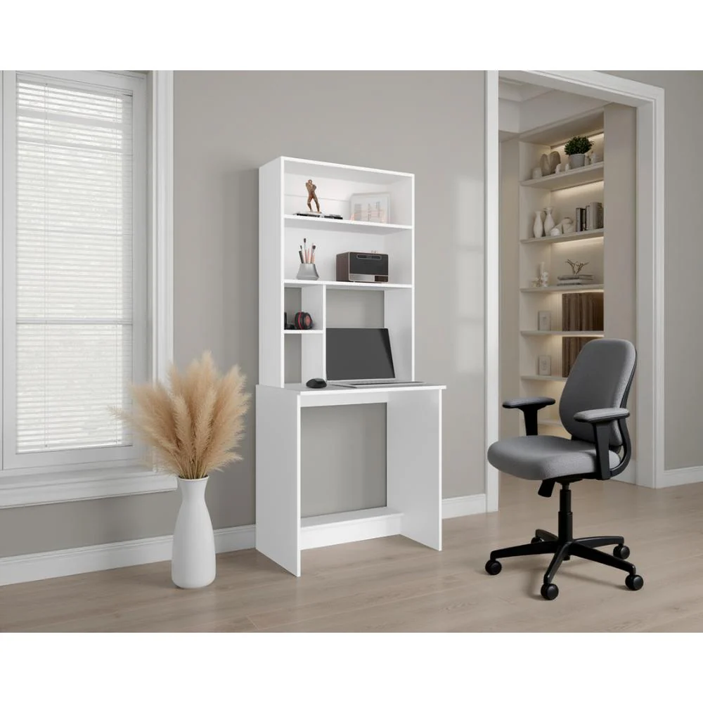 Escritorio Hucth, Kronos Blanco, con Un Cajón Deslizable y Puerta Batiente ZF - Image 3