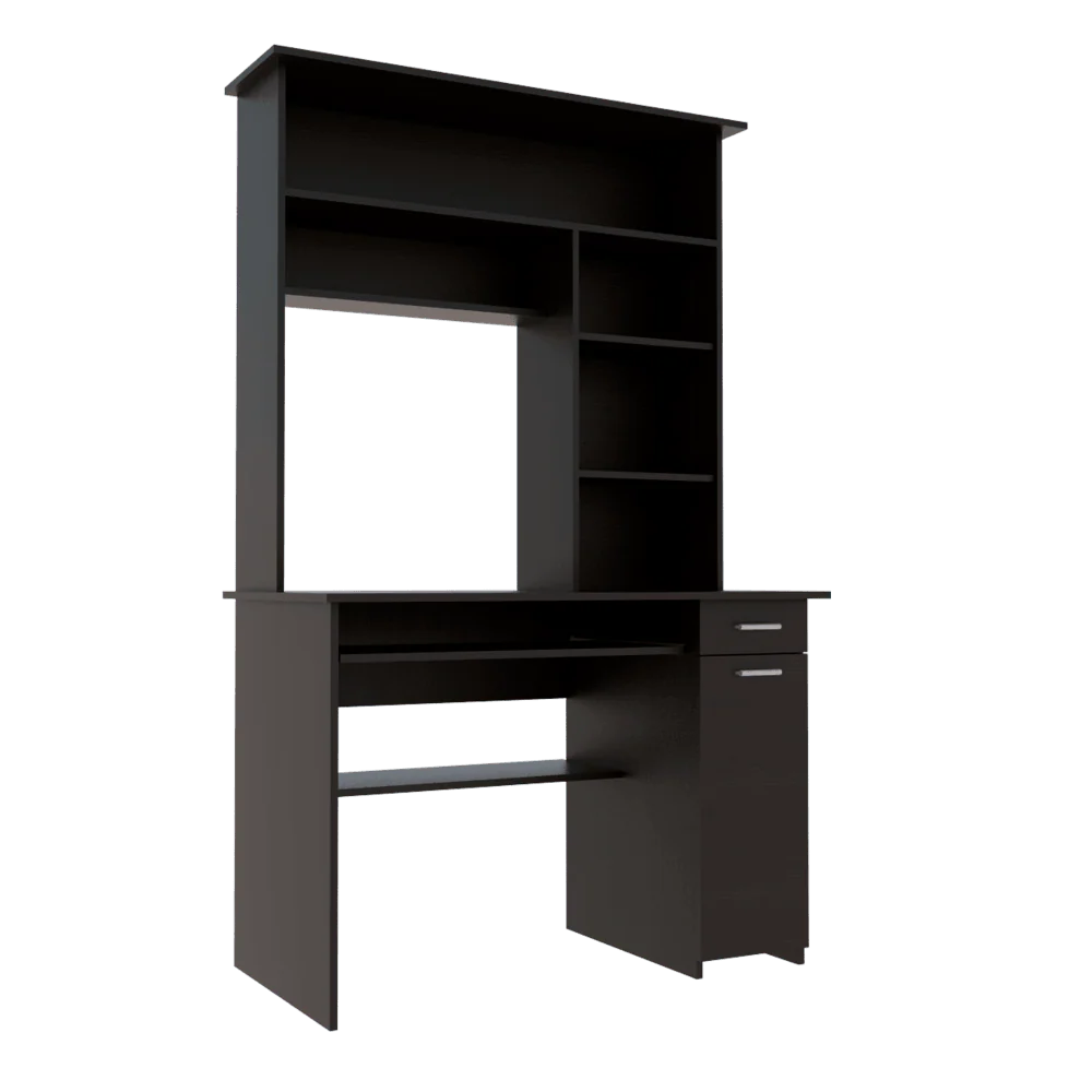 ESCRITORIO HUCTH, WENGUE, CON UNA CAJÓN DESLIZABLE Y PUERTA BATIENTE - Image 6