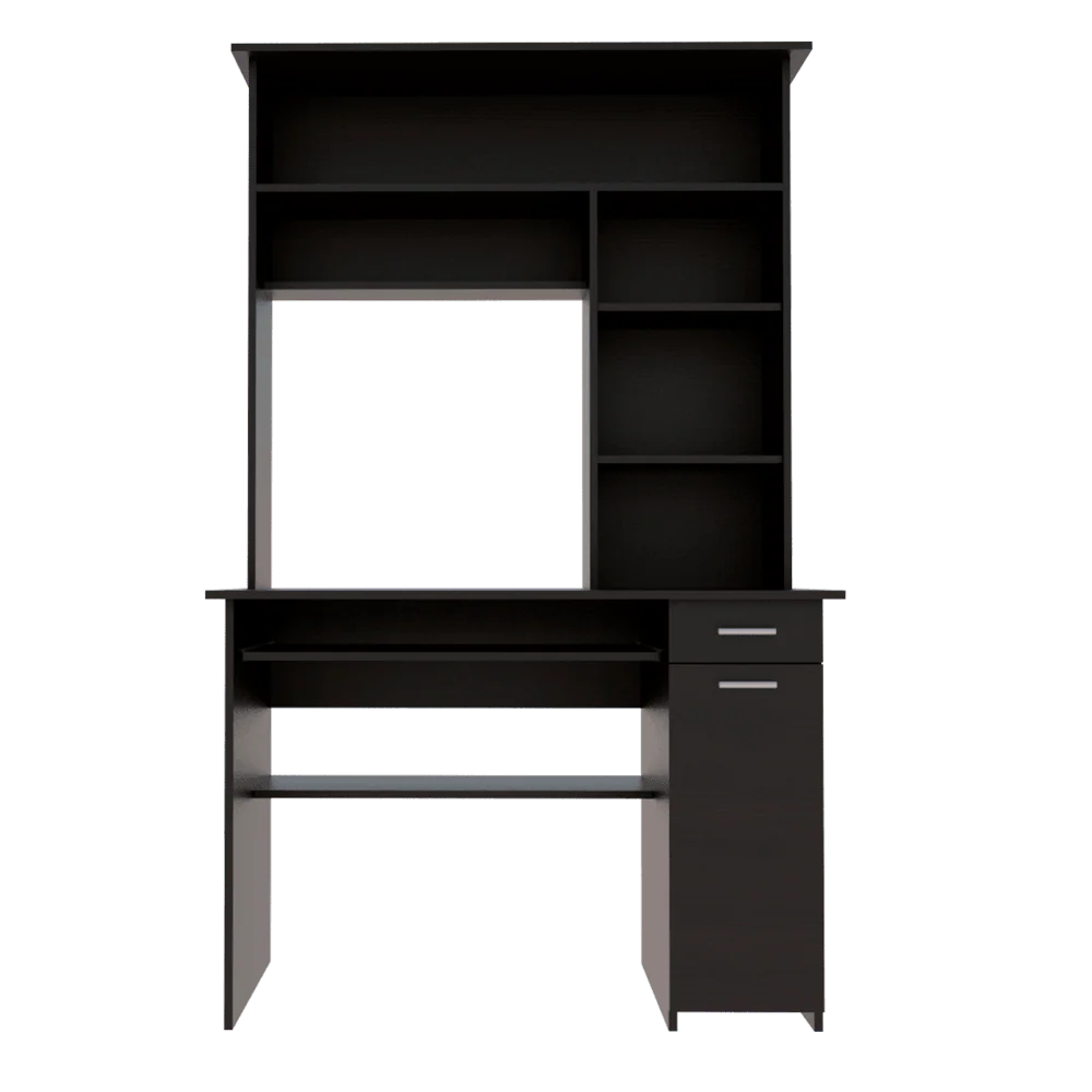 ESCRITORIO HUCTH, WENGUE, CON UNA CAJÓN DESLIZABLE Y PUERTA BATIENTE - Image 7