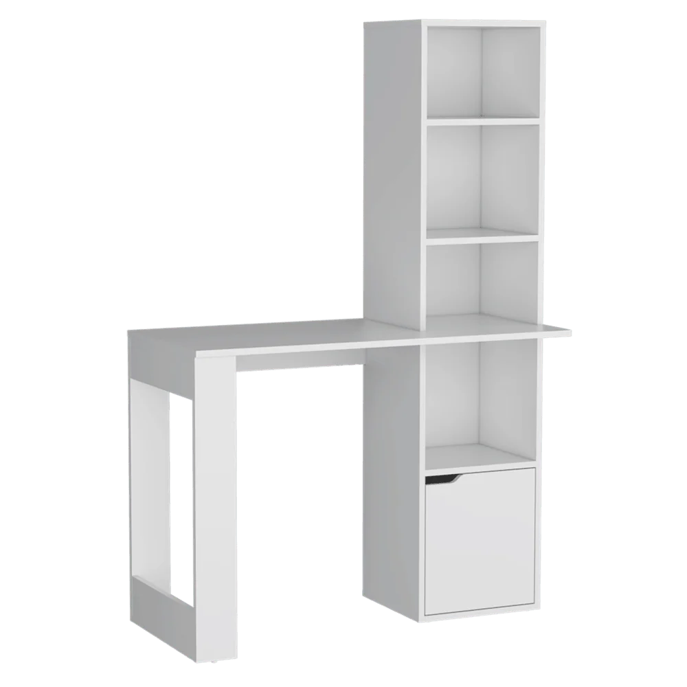 ESCRITORIO KANDIS, BLANCO DUQUEZA, CON CINCO ENTREPAÑOS Y GRAN ESPACIO DE ALMACENAMIENTO ZF - Image 6