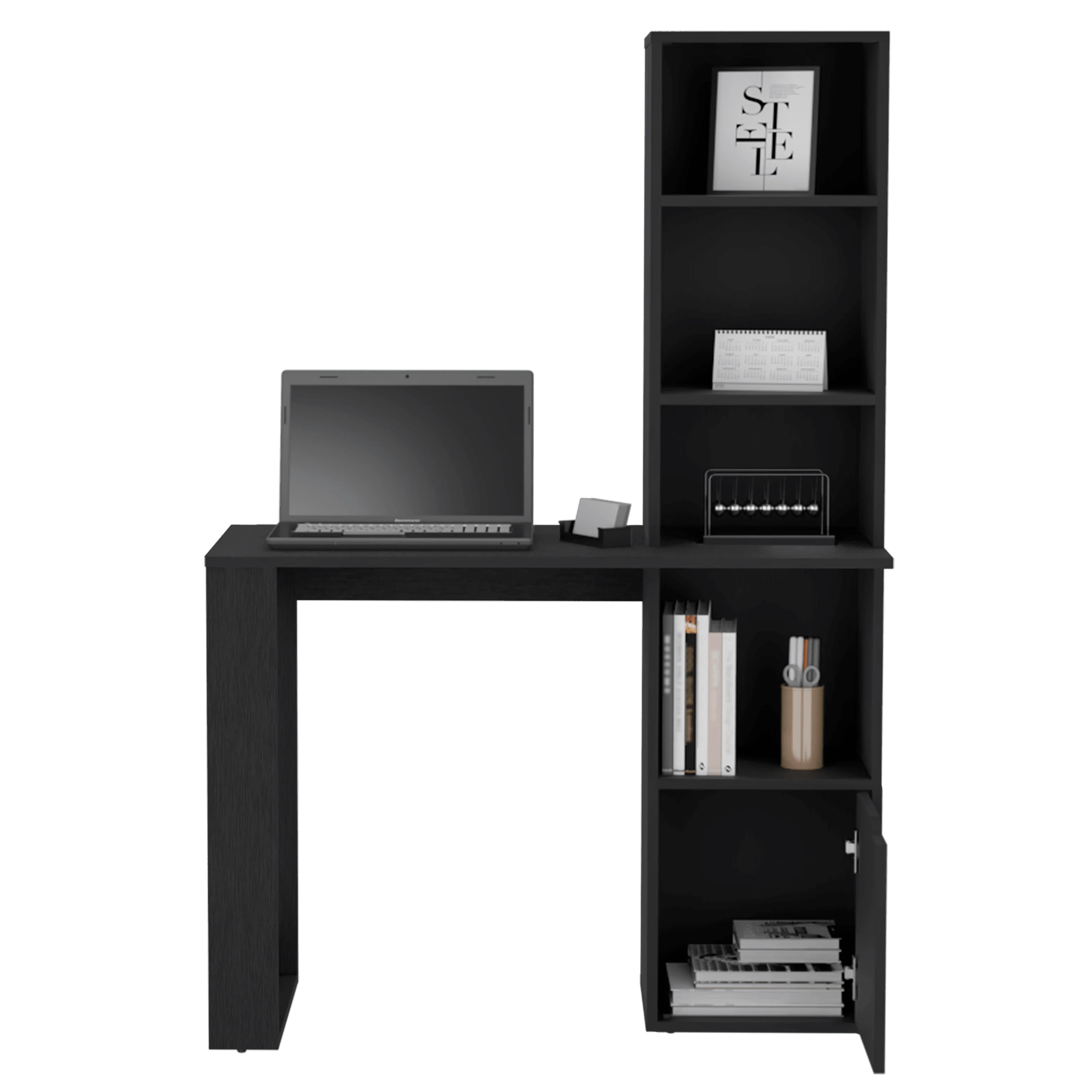 ESCRITORIO KANDIS, WENGUE, CON CINCO ENTREPAÑOS Y GRAN ESPACIO DE ALMACENAMIENTO ZF - Image 2