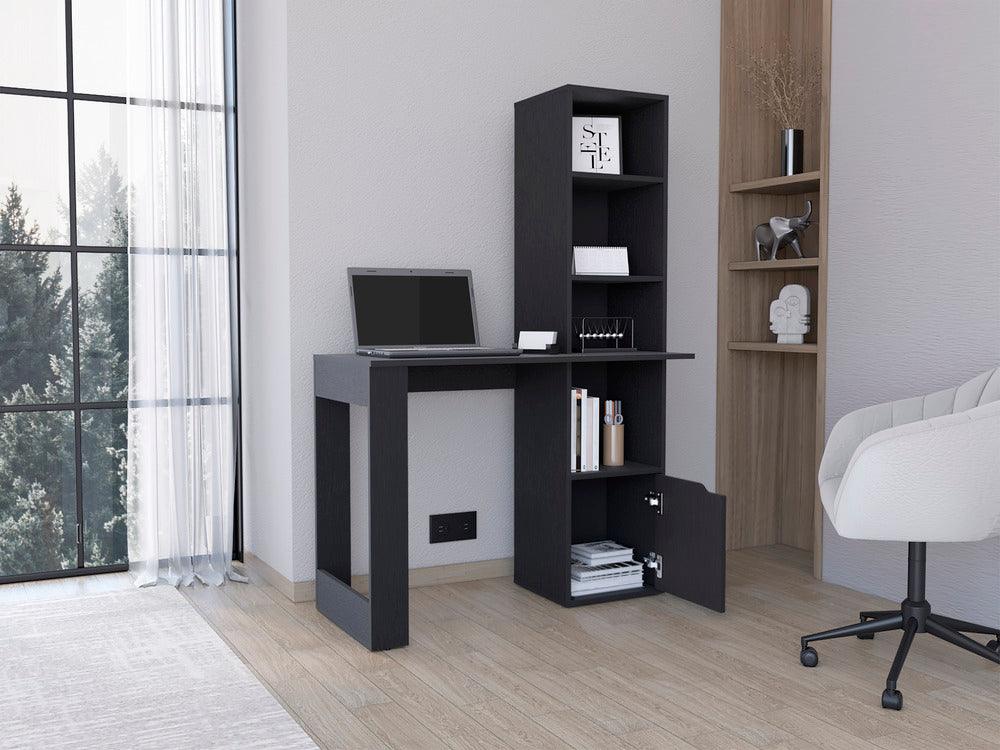 ESCRITORIO KANDIS, WENGUE, CON CINCO ENTREPAÑOS Y GRAN ESPACIO DE ALMACENAMIENTO ZF - Image 4