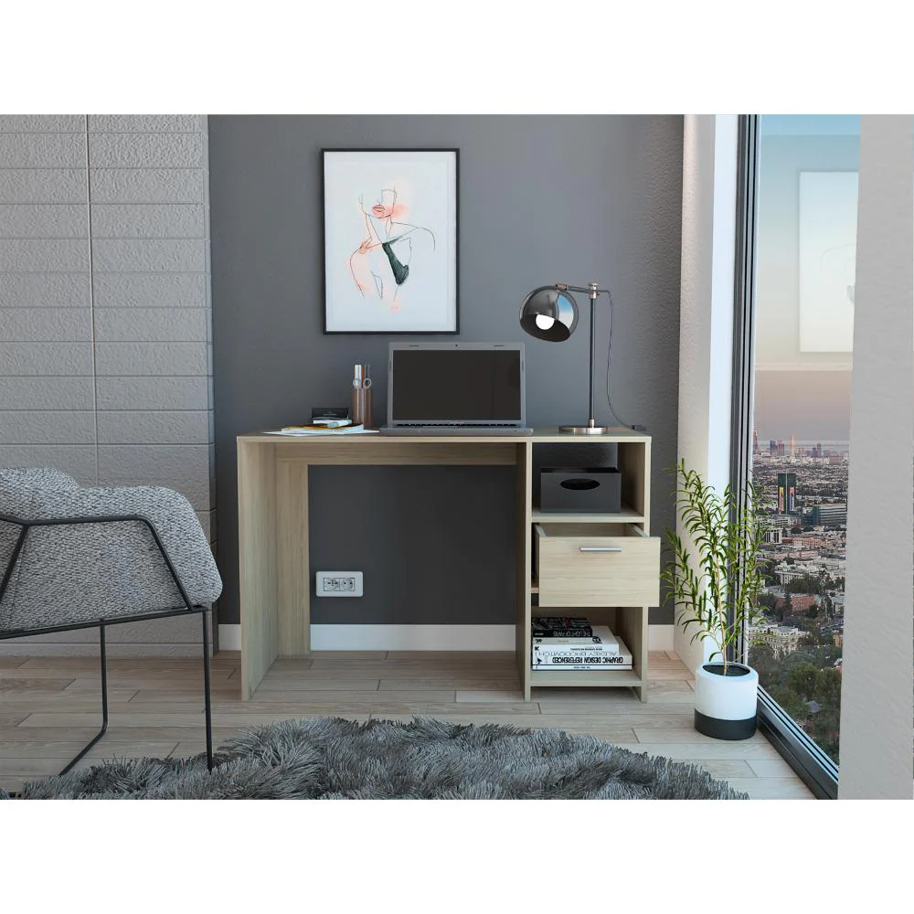 ESCRITORIO MALASIA, BEIGE, CON UN CAJÓN ARCHIVADOR - Image 6