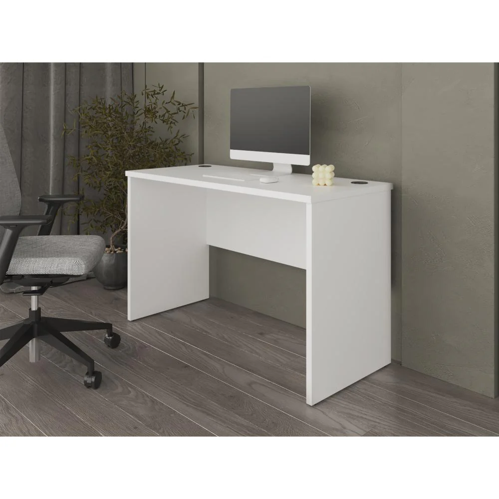 ESCRITORIO MALIBU, BLANCO, DISEÑO SIMPLE Y MODERNO ZF