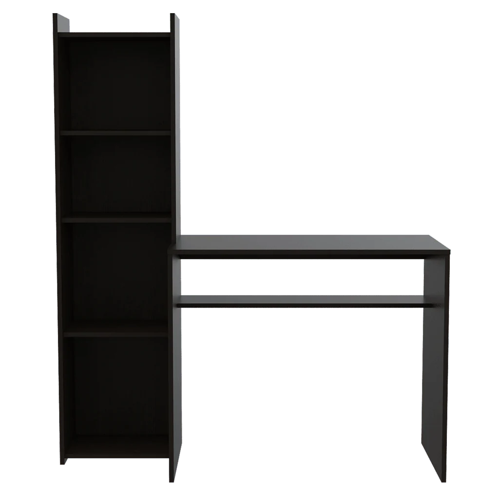 ESCRITORIO NURKIA, WENGUE, CON ESPACIO PARA UBICAR LIBROS Y DECORACIÓN - Image 5