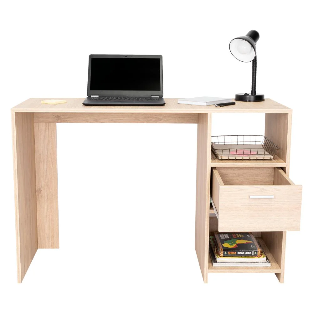 ESCRITORIO TAIRA, BEIGE, CON UN CAJÓN Y DOS ENTREPAÑOS - Image 4