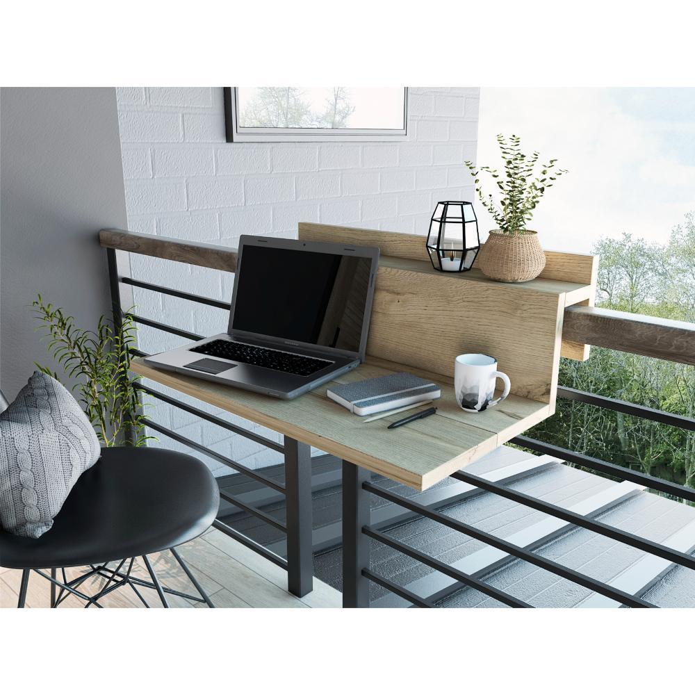 ESCRITORIO TERRA, CAFÉ CLARO, CON AMPLIO ESPACIO Y DISEÑO MINIMALISTA - Image 3