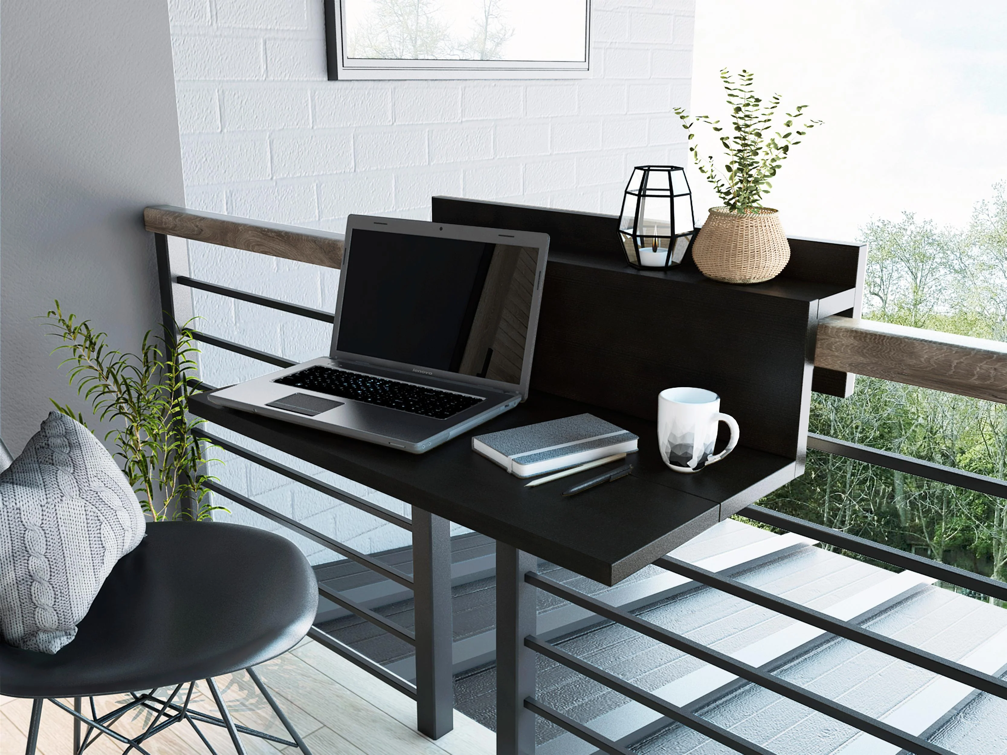 ESCRITORIO TERRA, WENGUE, CON AMPLIO ESPACIO Y DISEÑO MINIMALISTA - Image 3
