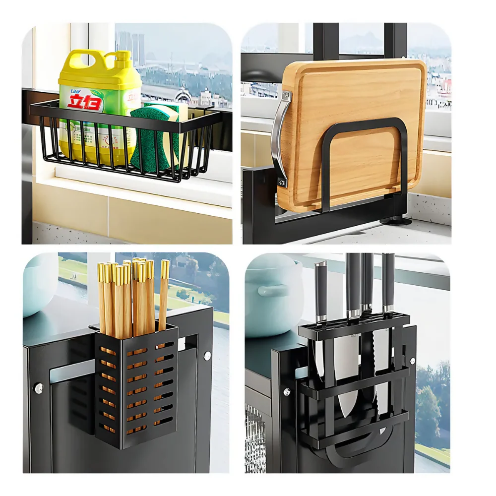 ESCURRIDOR PLATOS COCINA CON GABINETE COLOR NEGRO - Image 6