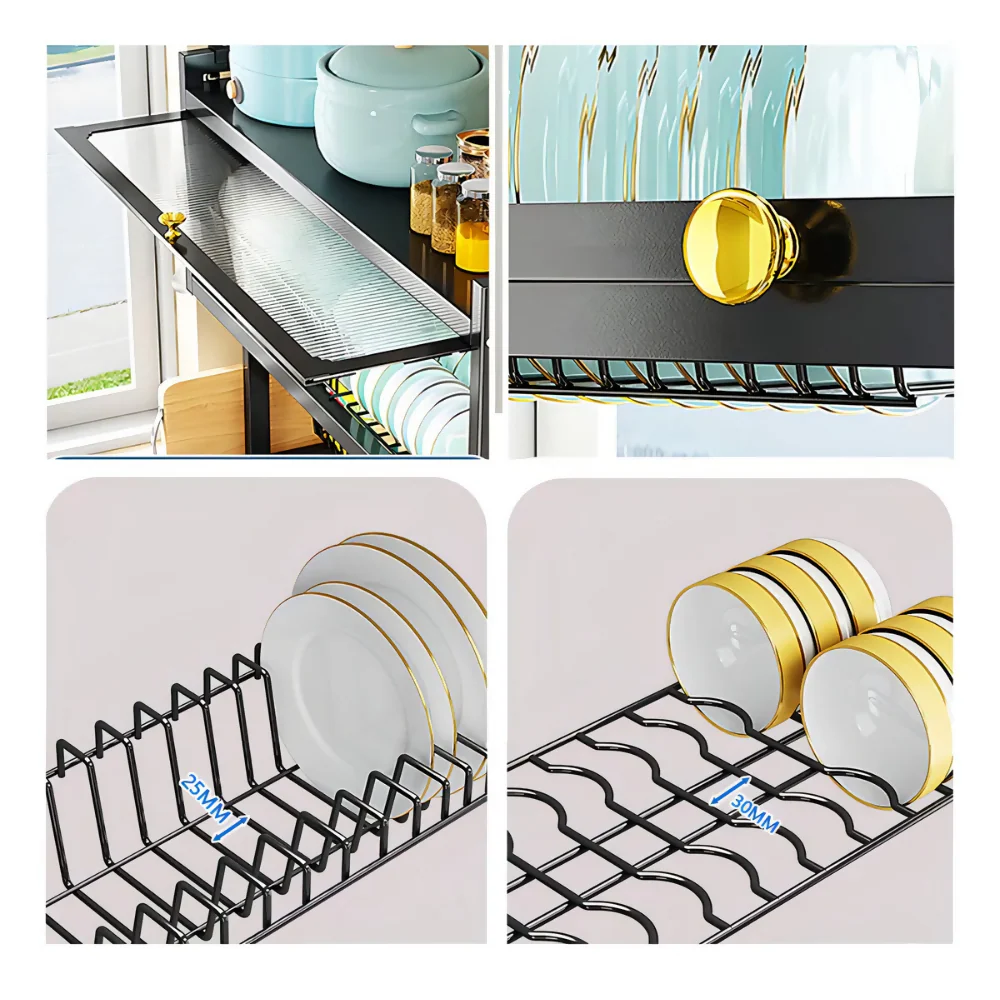 ESCURRIDOR PLATOS COCINA CON GABINETE COLOR NEGRO - Image 7