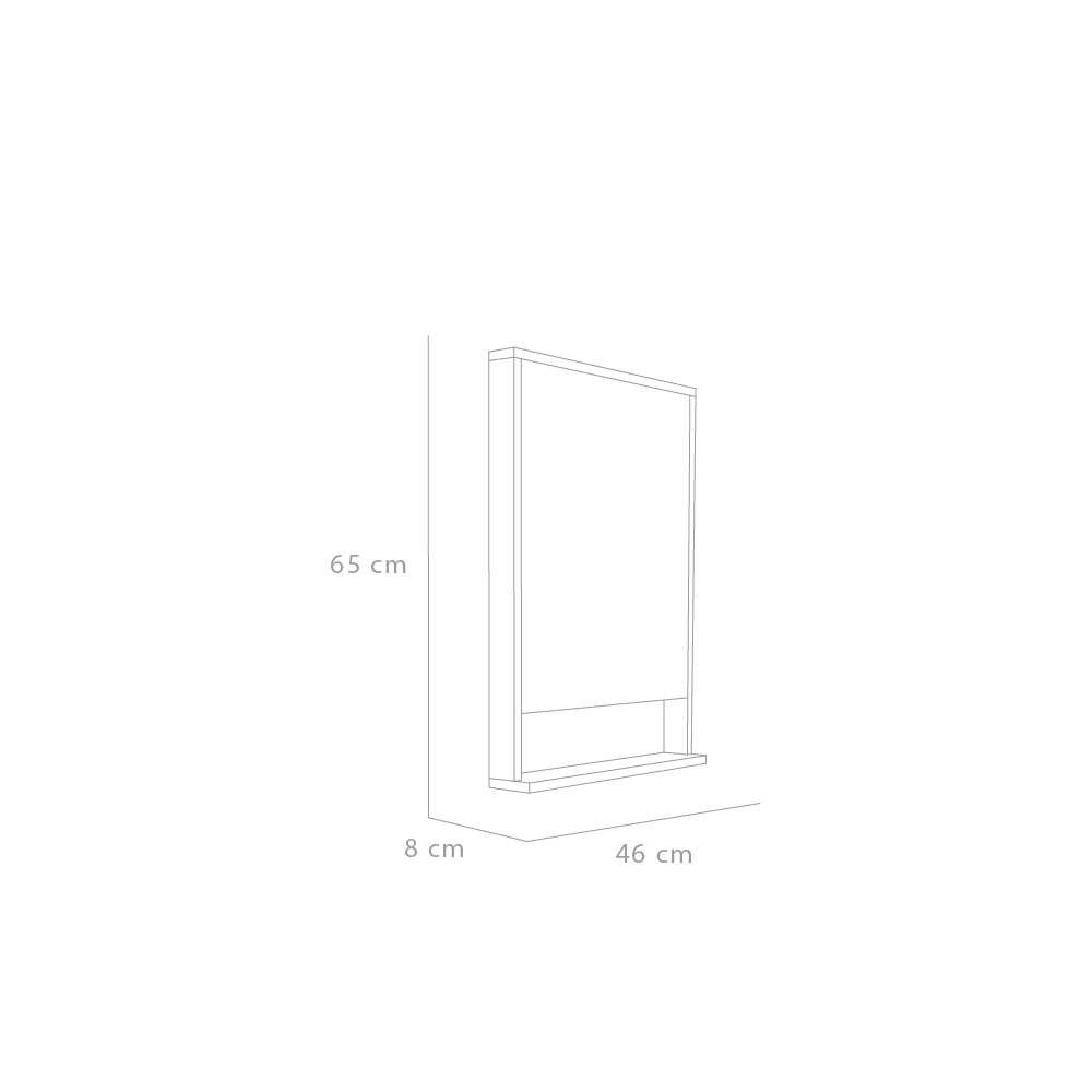 Espejo Rectangular Dakar,  Color Madera Clara - Image 8
