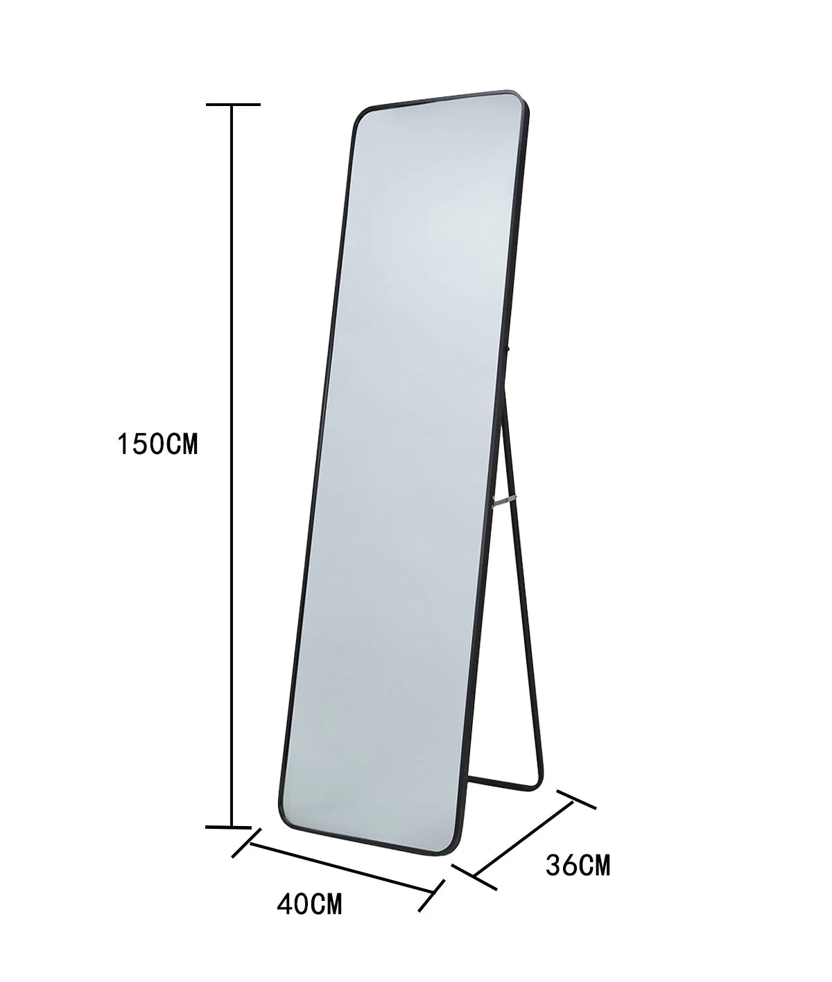 Espejo Rectangular de Piso Rauk, con Marco de Aluminio - Image 7