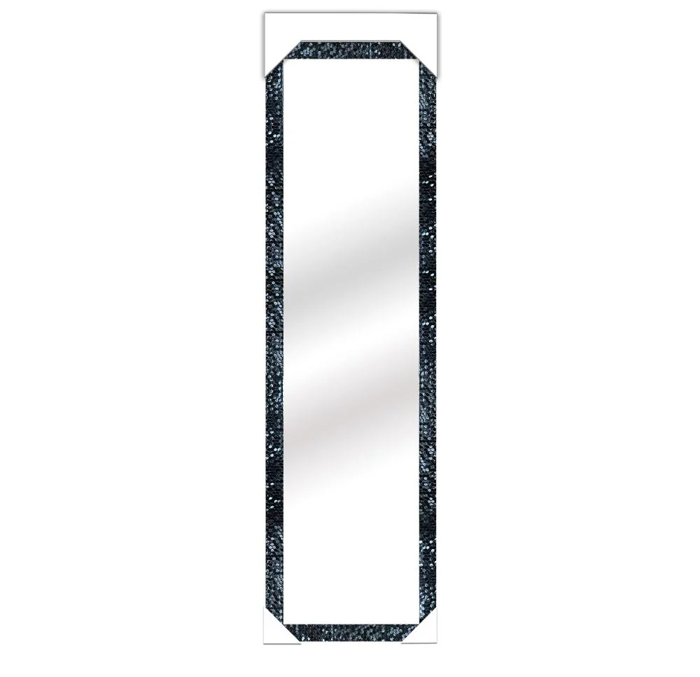 Espejo Rectangular Luzia, con Marco de Poliestireno Negro