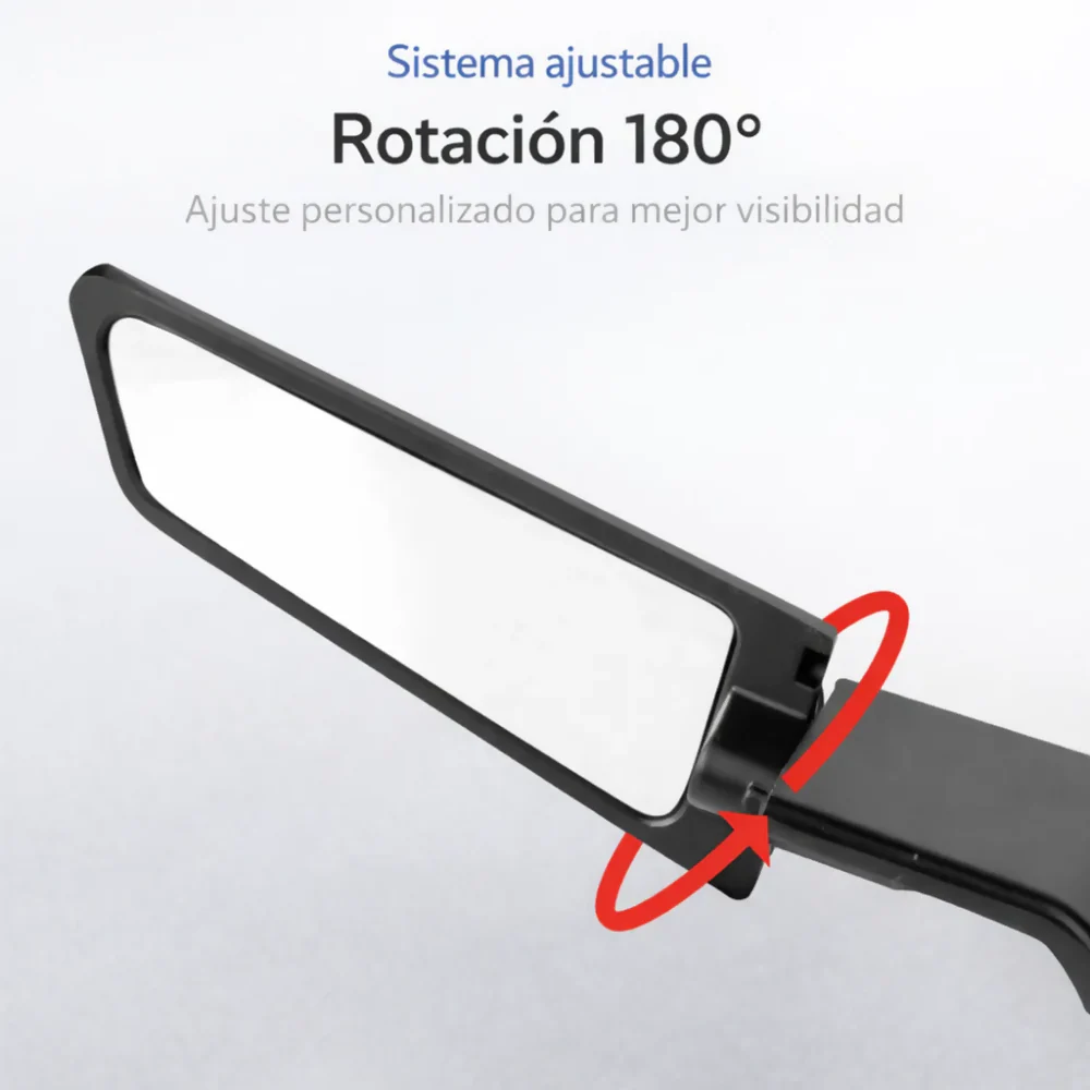 ESPEJO RETROVISOR TIPO ALERÓN DEPORTIVO UNIVERSAL PARA MOTO NAKED - Image 2