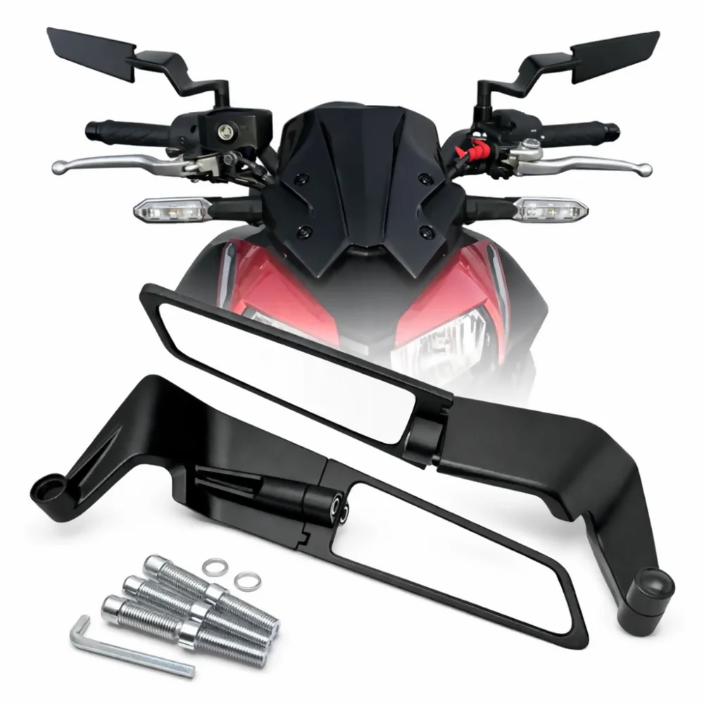 ESPEJO RETROVISOR TIPO ALERÓN DEPORTIVO UNIVERSAL PARA MOTO NAKED - Image 4