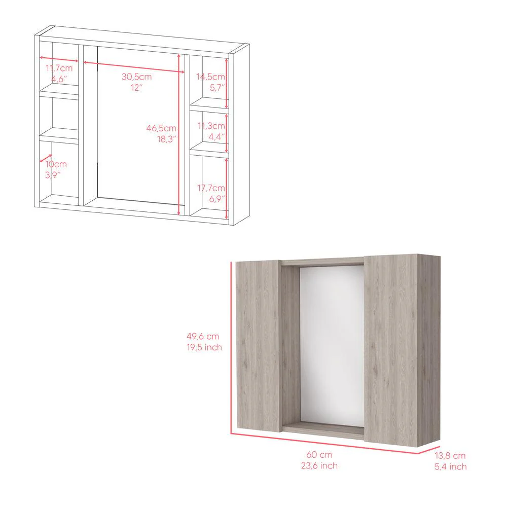 ESTANTERÍA DE BAÑO KOVA, HUMO, CON CUATRO ENTREPAÑOS - Image 7