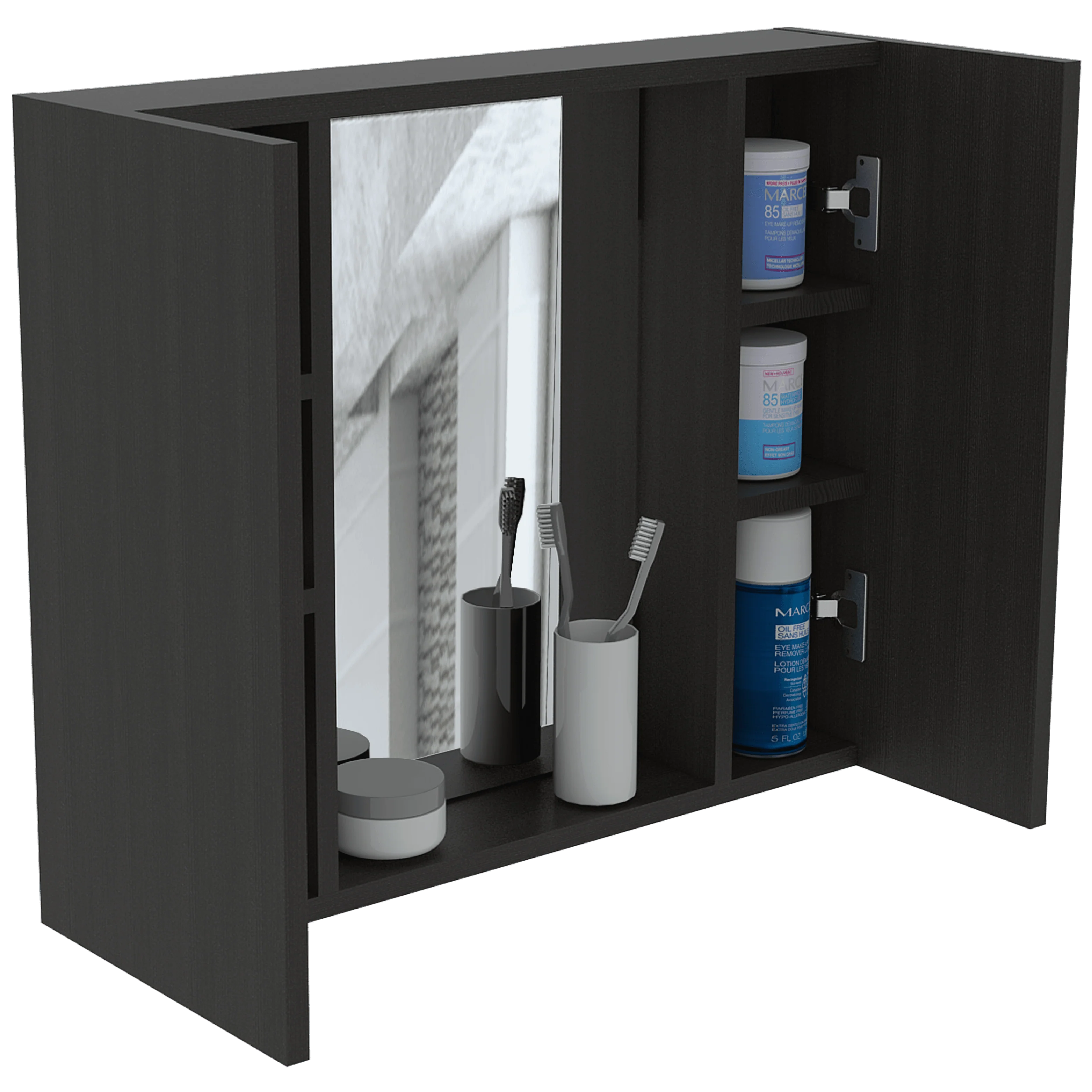 ESTANTERÍA DE BAÑO KOVA, WENGUE, CON CUATRO ENTREPAÑOS ZF