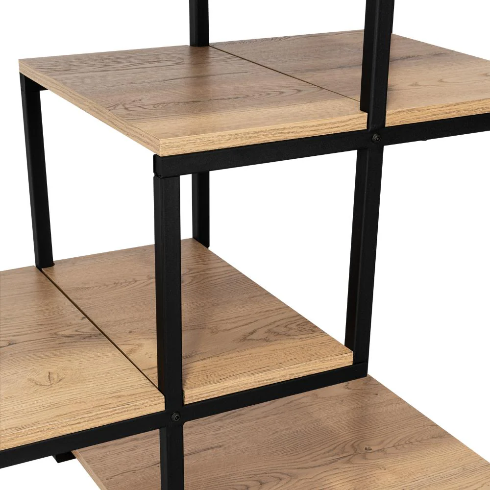 ESTANTERÍA SHOWY, MACADAMIA Y NEGRO, CON ENTREPAÑOS Y DISEÑO MODERNO - Image 7