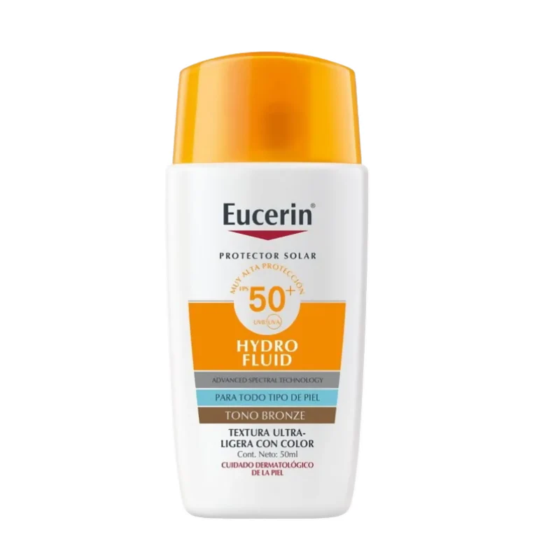EUCERIN SUN FACIAL HYDRO FLUID TONO OSCURO FPS 50+ X 50ML