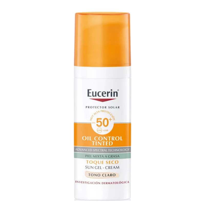 EUCERIN SUN TOQUE SECO FACIAL TONO CLARO FPS 50+ X 50ML