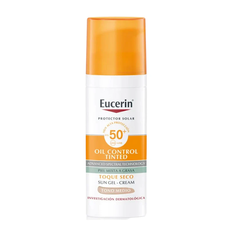 EUCERIN SUN TOQUE SECO FACIAL TONO MEDIO FPS 50+ X 50ML