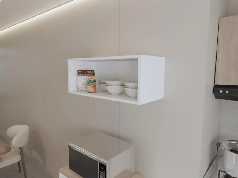 GABINETE AUXILIAR DE COCINA GALAN, BLANCO, CON DISEÑO MODERNO ZF