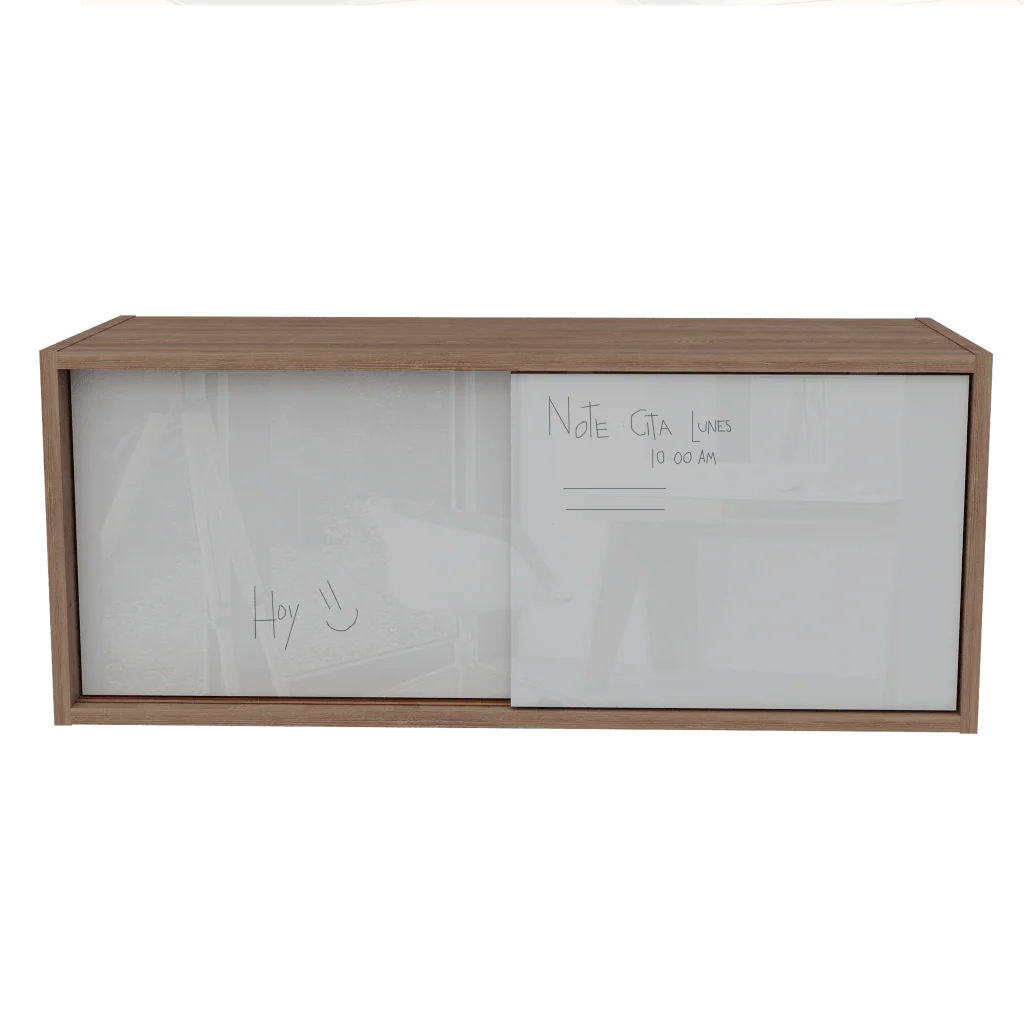 GABINETE AUXILIAR TANIX, MIEL Y BLANCO, CON DOS PUERTAS CORREDIZAS - Image 6