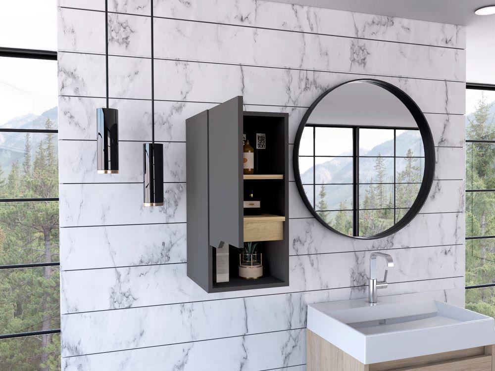 GABINETE DE BAÑO APOLIS, PLATA OSCURO Y CAFÉ CLARO, CON ESPACIO PARA GUARDAR OBJETOS DE ASEO PERSONAL X2 - Image 6