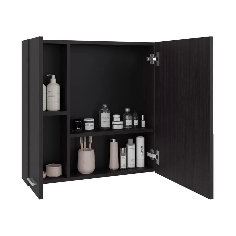 Gabinete de Baño Apolis, Kronos Wengue, Con Puerta Espejo y Dos Entrepaños Para Ubicar Múltiples Objetos ZF - Image 2