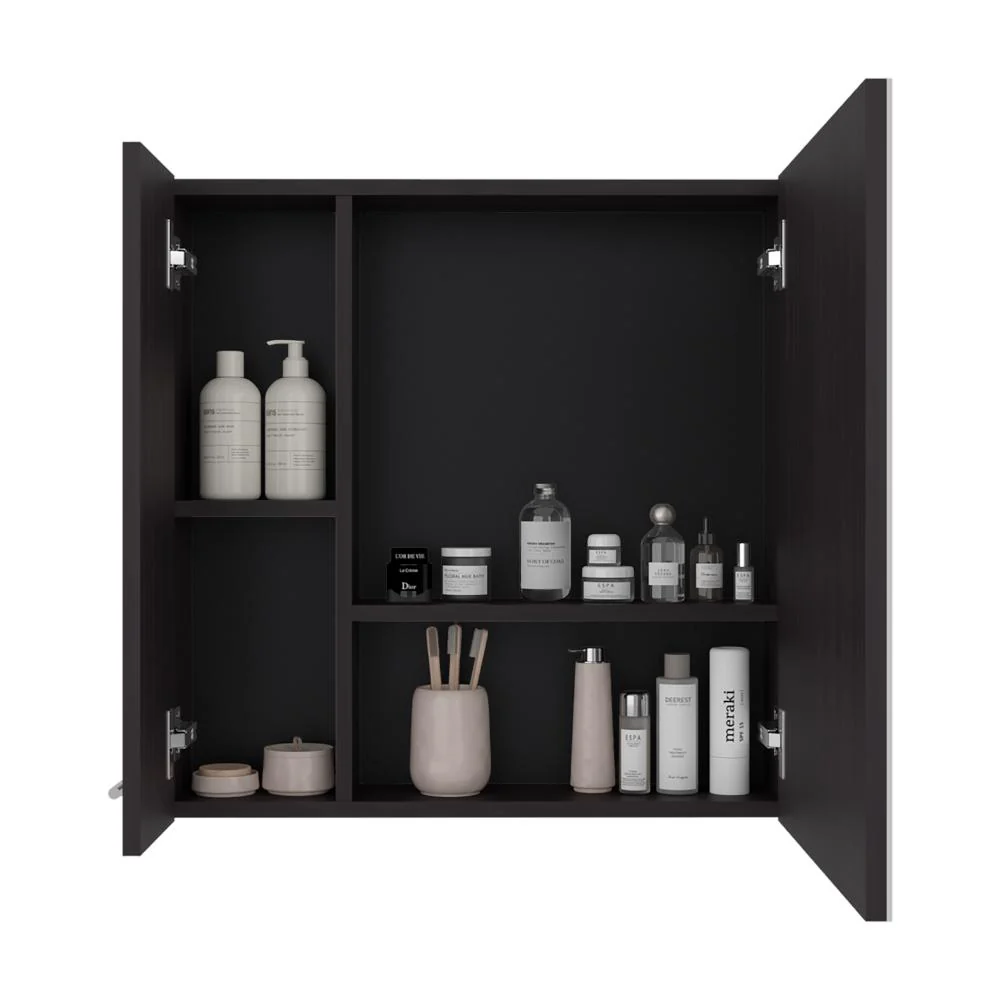 Gabinete de Baño Apolis, Kronos Wengue, Con Puerta Espejo y Dos Entrepaños Para Ubicar Múltiples Objetos ZF - Image 4