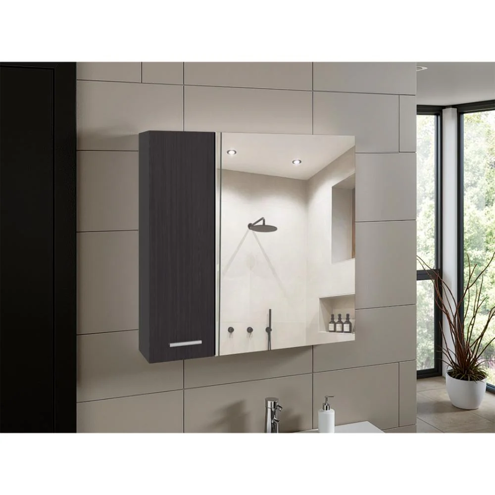 Gabinete de Baño Apolis, Kronos Wengue, Con Puerta Espejo y Dos Entrepaños Para Ubicar Múltiples Objetos ZF - Image 5