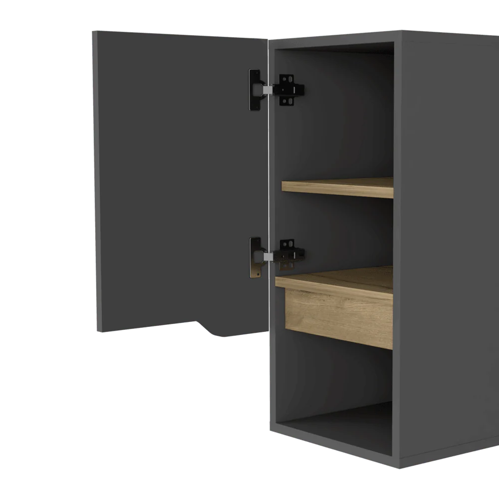 GABINETE DE BAÑO APOLIS, PLATA OSCURO Y CAFÉ CLARO, CON ESPACIO PARA GUARDAR OBJETOS DE ASEO PERSONAL - Image 3