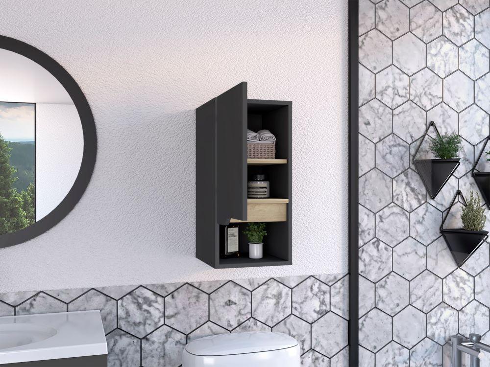 GABINETE DE BAÑO APOLIS, PLATA OSCURO Y CAFÉ CLARO, CON ESPACIO PARA GUARDAR OBJETOS DE ASEO PERSONAL - Image 7