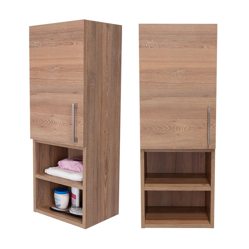 GABINETE DE BAÑO APOLIS, MIEL, CON ESPACIO PARA GUARDAR OBJETOS DE ASEO PERSONAL X2
