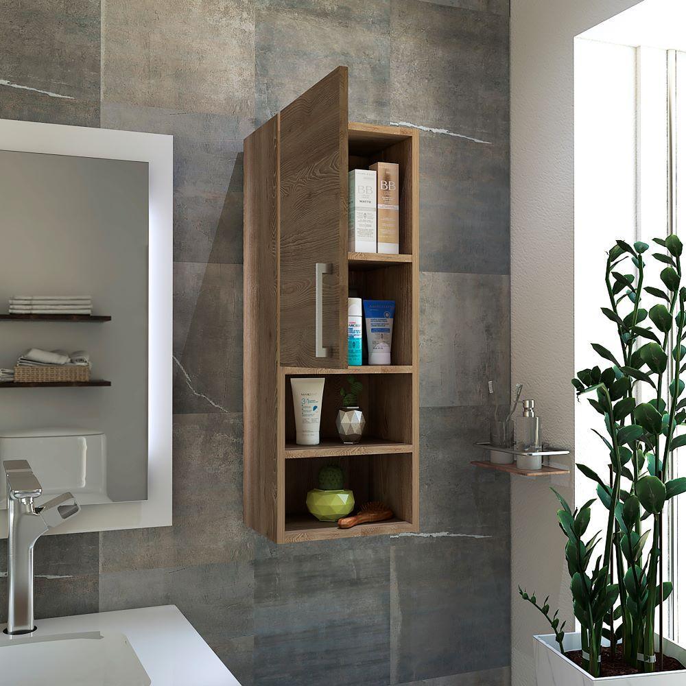GABINETE DE BAÑO APOLIS, MIEL, CON ESPACIO PARA GUARDAR OBJETOS DE ASEO PERSONAL X2 - Image 7