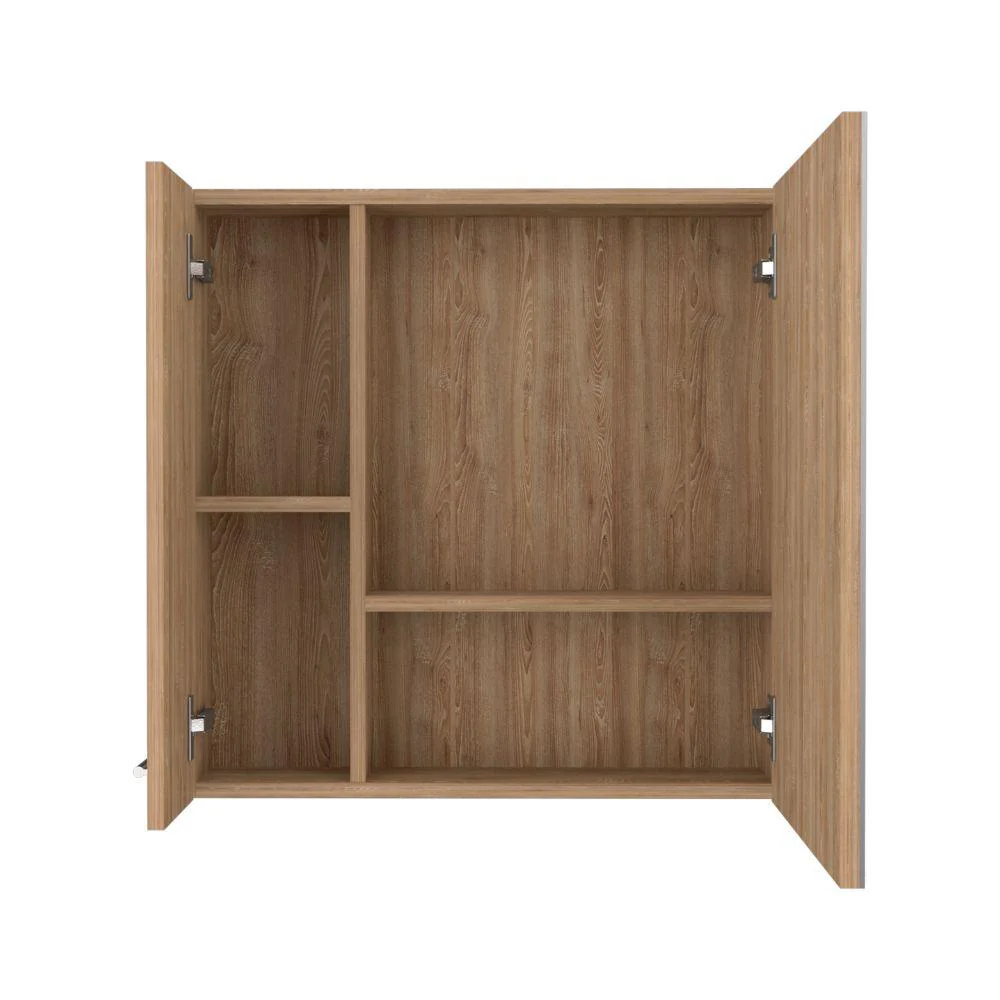 GABINETE DE BAÑO APOLIS, MIEL, CON PUERTA ESPEJO Y DOS ENTREPAÑOS PARA UBICAR MÚLTIPLES OBJETOS   ZF - Image 3