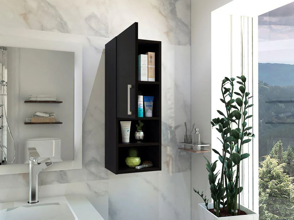 GABINETE DE BAÑO APOLIS, WENGUE, CON ESPACIO PARA GUARDAR OBJETOS DE ASEO PERSONAL - Image 4
