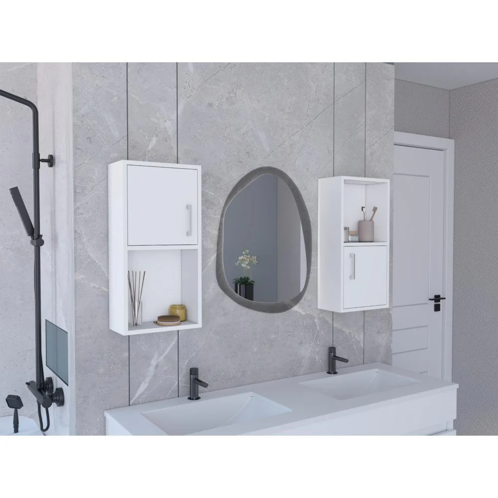 GABINETE DE BAÑO AQUA 4, BLANCO, CON PUERTA ABATIBLE X2 ZF - Image 3