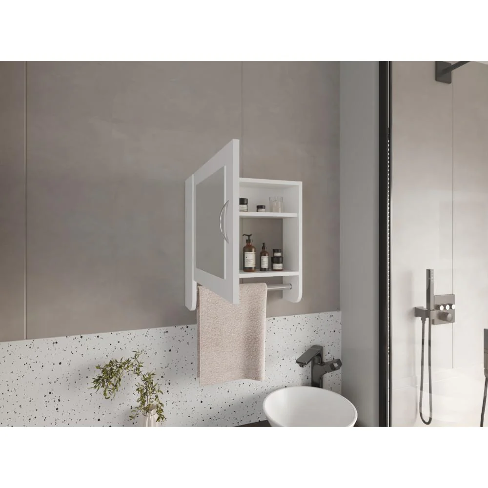 GABINETE DE BAÑO AQUA, BLANCO DUQUEZA, INCLUYE ESPEJO ZF - Image 2