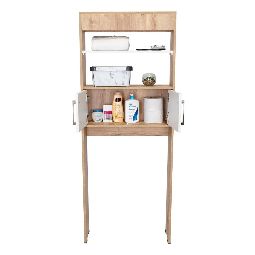 GABINETE DE BAÑO AQUA 5, BLANCO DUQUEZA Y CAFÉ CLARO, CON DOS PUERTAS PARA SU ALMACENAMIENTO - Image 6