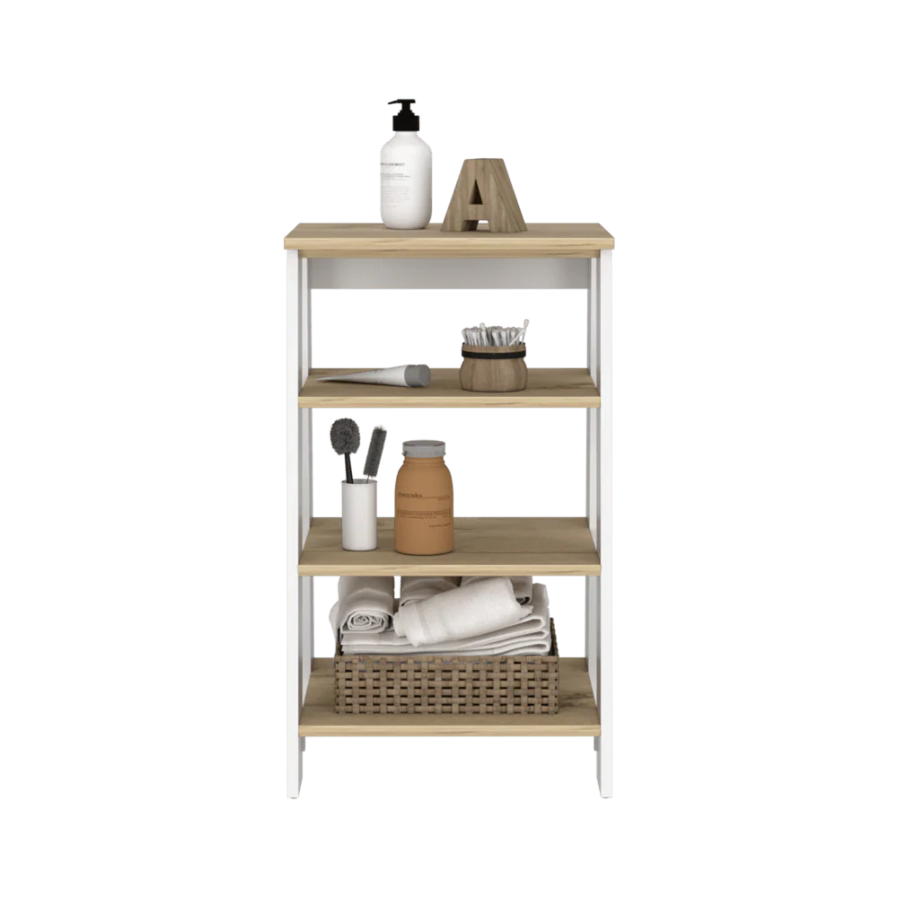 GABINETE DE BAÑO AQUA 3 PEQUEÑO, BLANCO VAINILLA Y CAFÉ CLARO, CON VARIEDAD DE ENTREPAÑOS X2 - Image 3